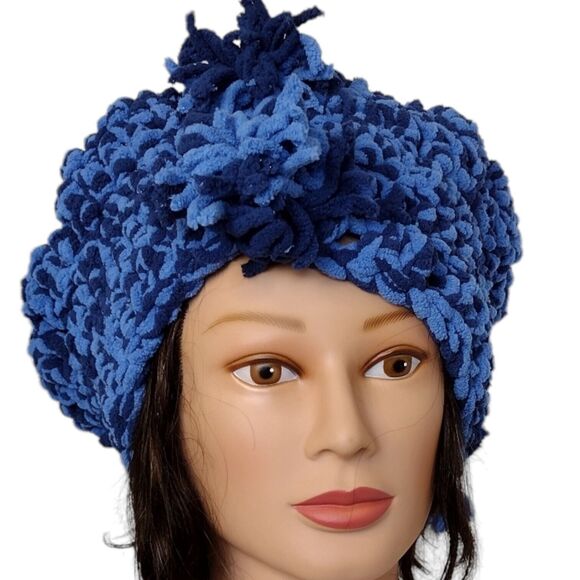 Slouchy, Beret Type Hat OOAK Handmade Crochet Free Hand Women's One Size - Picture 11 of 14